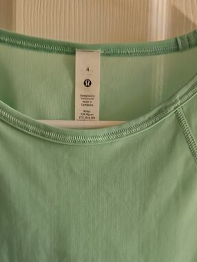 lululemon athletica Light Mint Green Tank Top